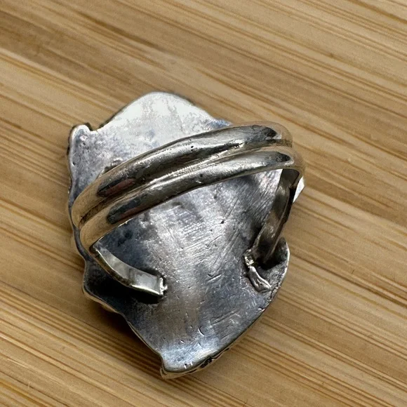 Navajo Sterling silver sleeping beauty, corral - Picture 5 of 11